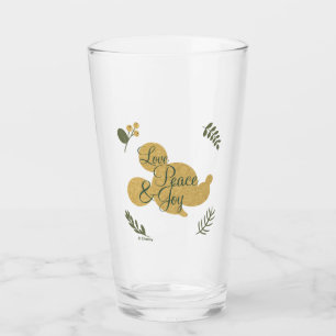 Verre Mickey Mouse   Christmas Love, Peace & Joy