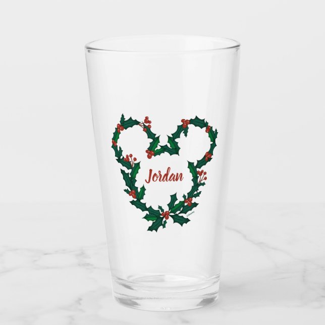 Verre Mickey Mouse Holiday Wreath (Devant)