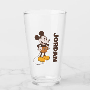 Verre Mickey Mouse Mickey Vintage Ajouter Votre Nom