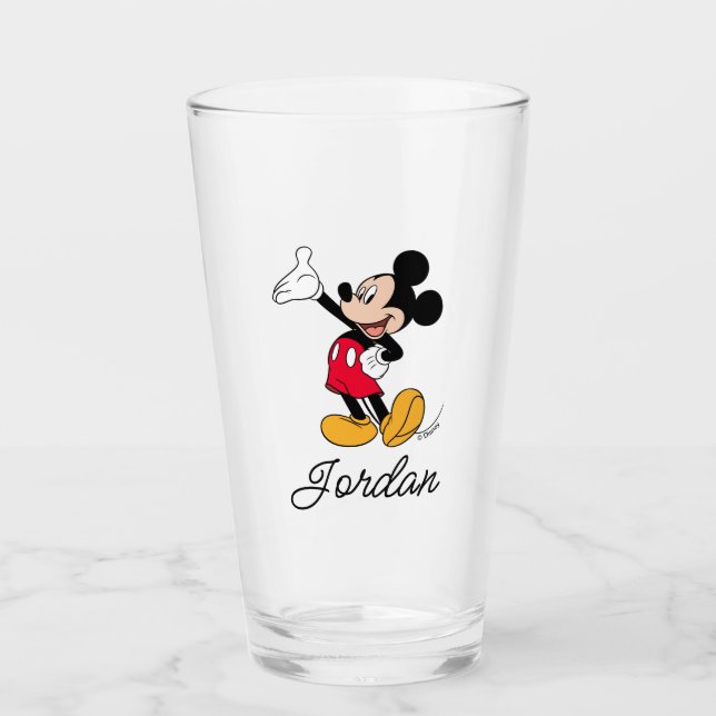 Verre Mickey Mouse Open Hand Gesture (Devant)