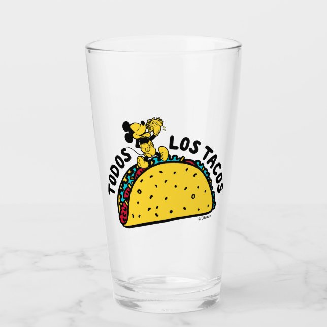 Verre Mickey Mouse Todos Los Tacos Sign (Devant)