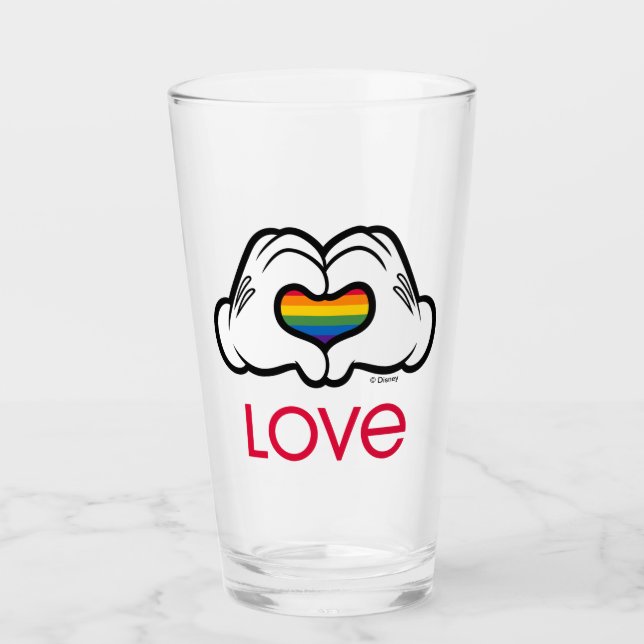 Verre Mickey Rainbow Love (Devant)
