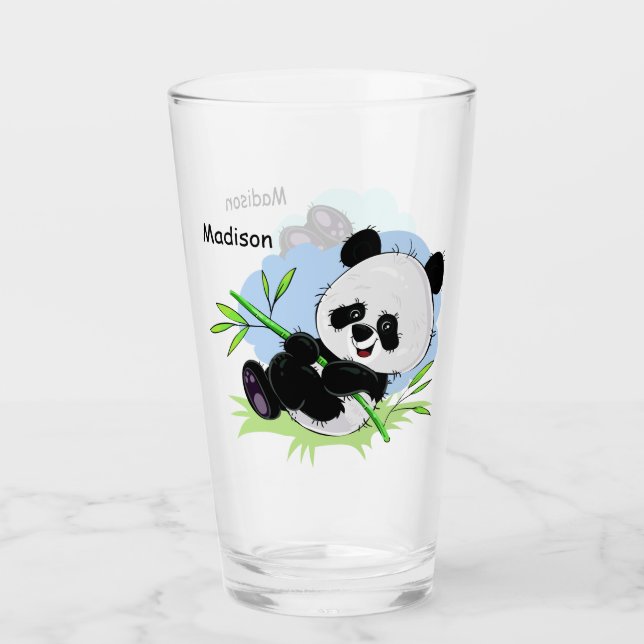 Verre mignon nommé fait sur commande 1/2 de pinte (Devant)