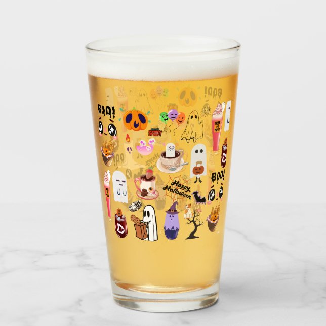 Verre Mikitiez anime mignon café halloween croissant (Dos (rempli))