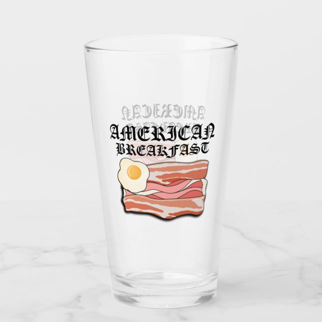 Verre Mikitiez petit-déjeuner américain oeufs de bacon p (Devant)