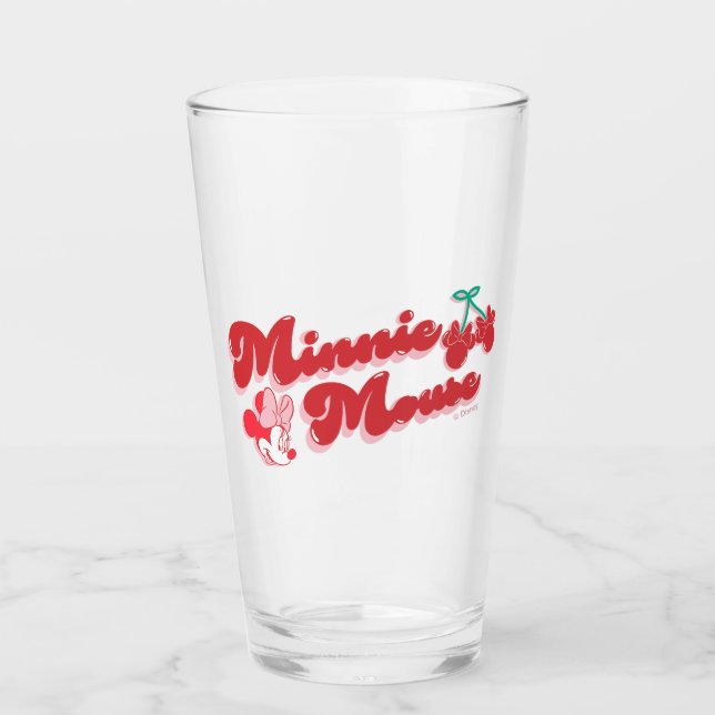 Verre Minnie Mouse Cerise Douce Script (Devant)