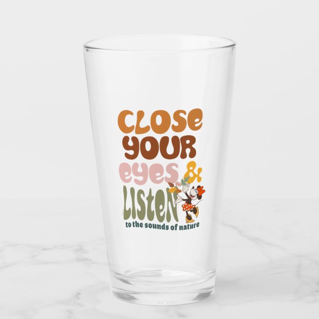 Verre Minnie Mouse |Fermez vos yeux et écoutez (Devant)