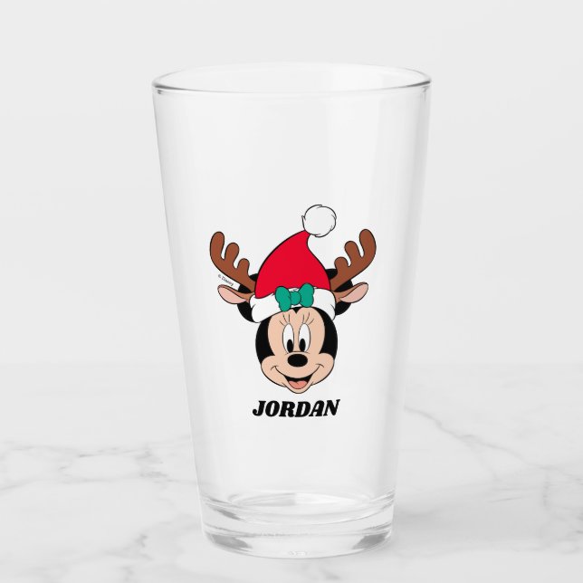 Verre Minnie | Reindeer Ears & Santa Hat (Devant)