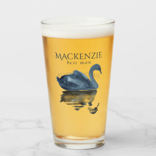 Verre Misty Reflection Blue Swan Best Man Keepsaké