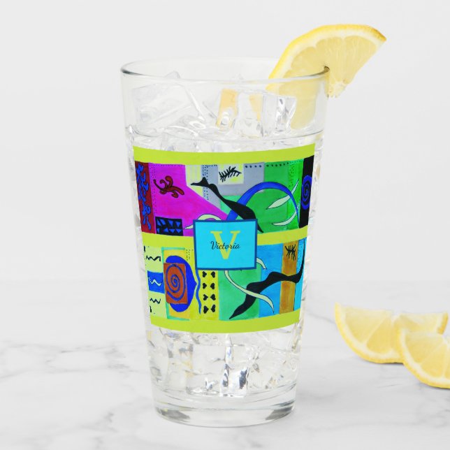 Verre Mode Jaune Inspiration Abstraite De Matisse (Dos glace)