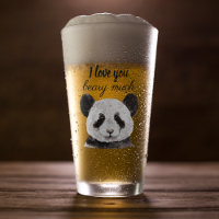 Moderne Je T'Aime Beary Beaucoup Panda Noir Et Bla