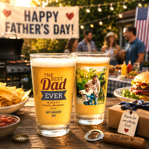 Verre Moderne Meilleur Papa du Monde pour la Fête