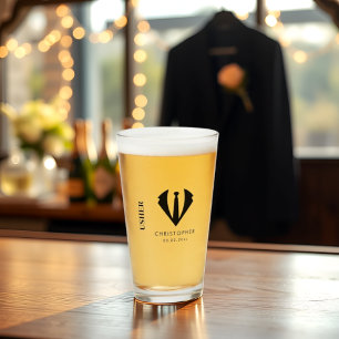 Verre Moderne minimaliste Usher Nom de mariage fête cade