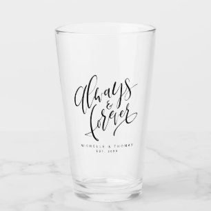 Verre Moderne Simple Toujours Et Éternellement Script