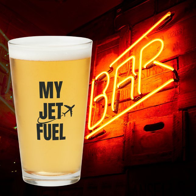 Verre Mon Jet Fuel & Avion, Mari de copain, Drôle (Créateur téléchargé)