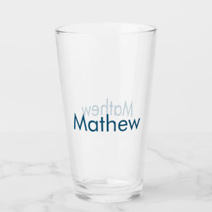 Verre monogramme à lettre initiale simple ajoutez votre 
