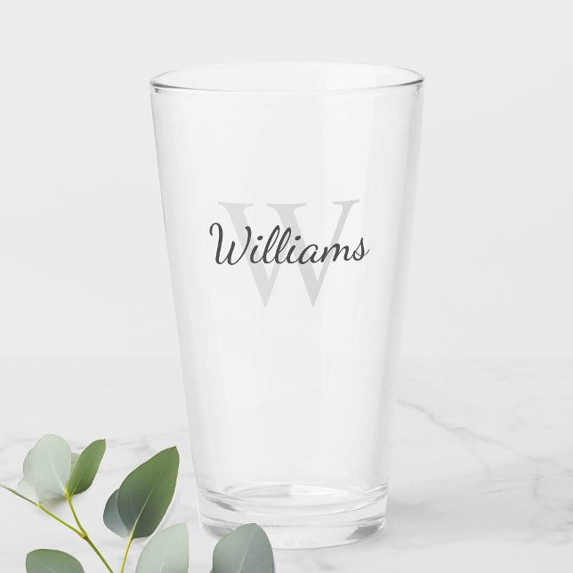 Verre Monogramme et nom personnalisés (Créateur téléchargé)