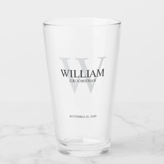 Verre Monogramme et nom personnalisés des garçons d'honn