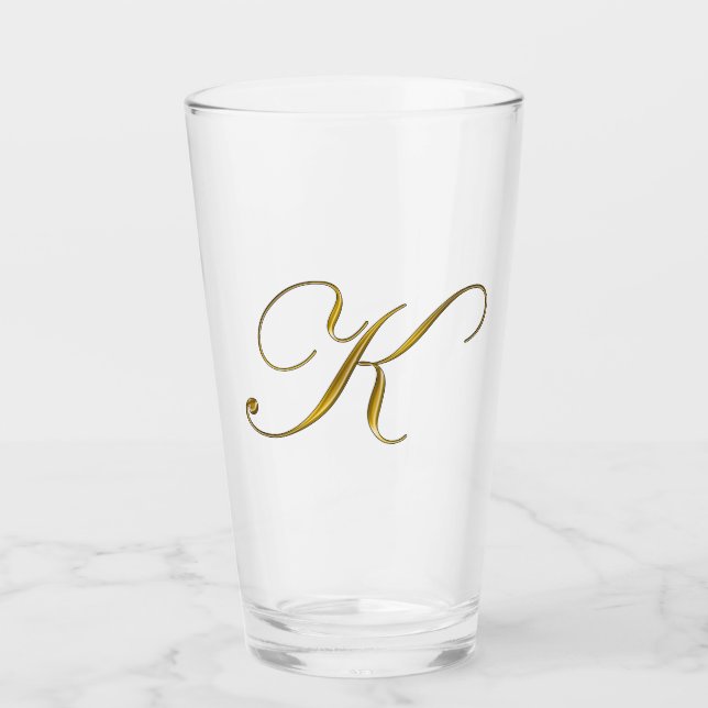 Verre Monogramme or K (Devant)