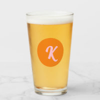 Monogramme orange et rose