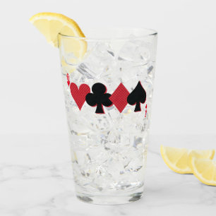 Verre Monogramme personnalisé Pont et Poker pour cartes 