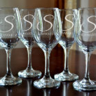Verre Monogramme personnalisé (simple)