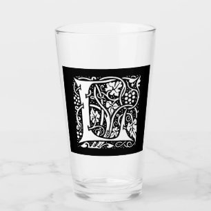 Verre Monogramme vintage L Art Nouveau