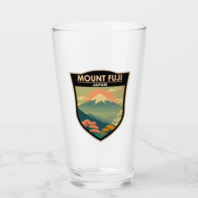 Verre Mont Fuji Japon Voyages Vintage (Devant)