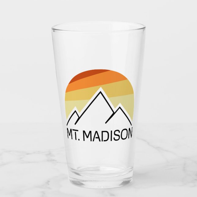 Verre Mont Madison New Hampshire Retro (Devant)