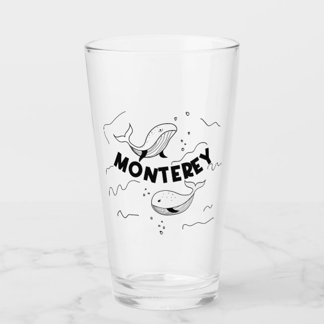 Verre Monterey California Whales (Devant)