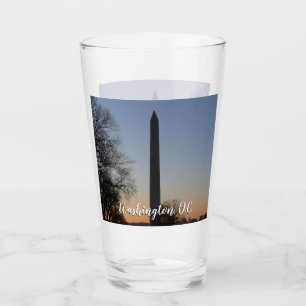 Verre Monument de Washington au coucher du soleil
