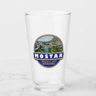 Verre Mostar Bosnie-Herzégovine Voyage Art Emblem