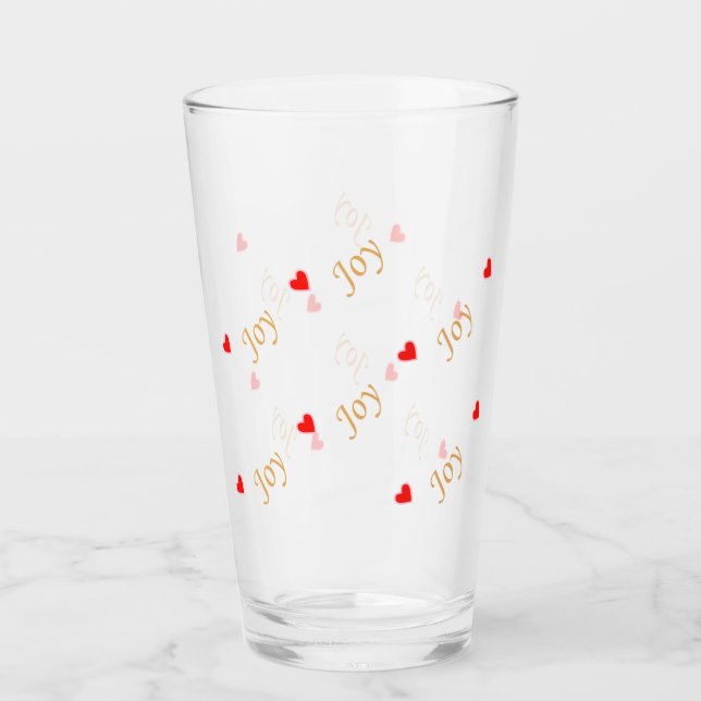 Verre Motif Coeur Joy Cute (Devant)