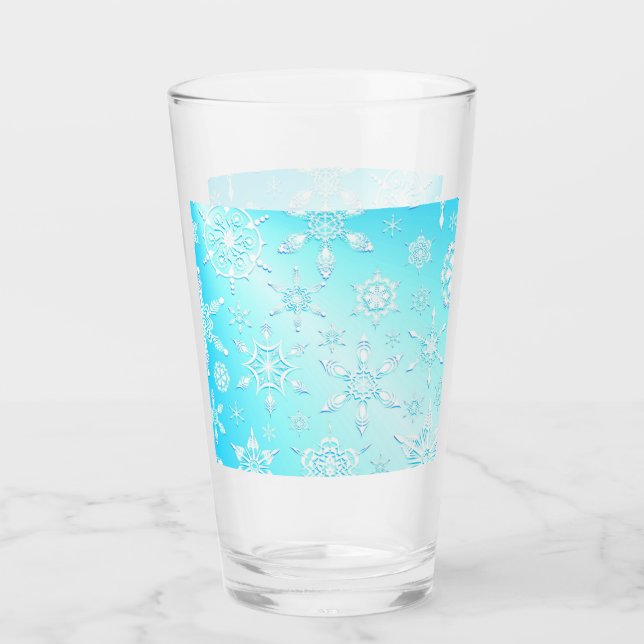 Verre Motif Crystal Snowflakes (Devant)