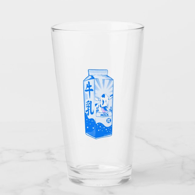 Verre Motif de bouteille de lait (Devant)