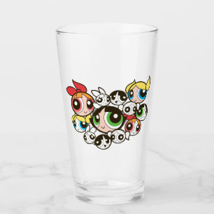 Verre Motif face aux filles puissantes