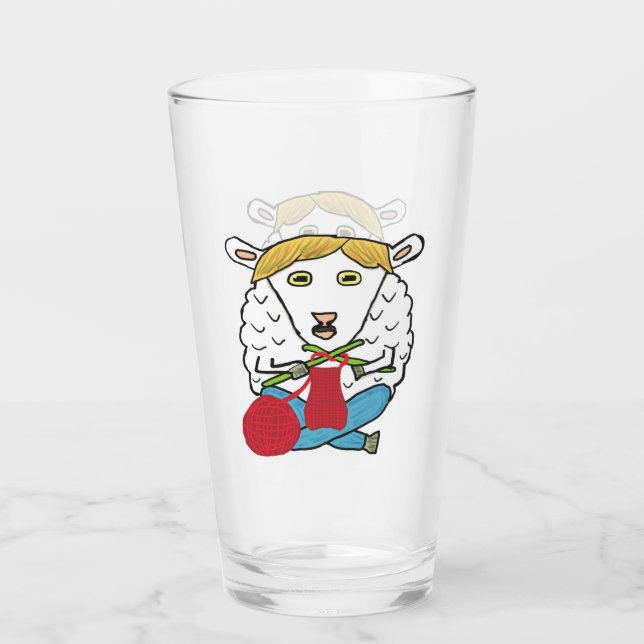 Verre Mouton de Tricot amusant (Devant)