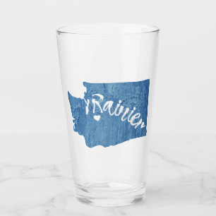 Verre Mt. Rainier Washington Grain de Bois