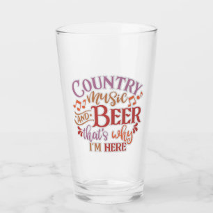 Verre Musique Country Amusante Et Bière Musique Country