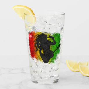 Verre Musique grunge Rasta Rastaman de reggae jouant la