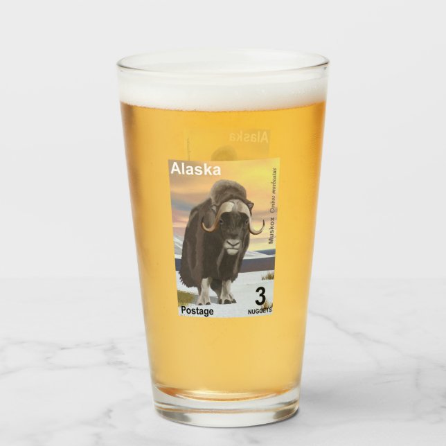 Verre Muskox - Alaska Postage (Devant (rempli))