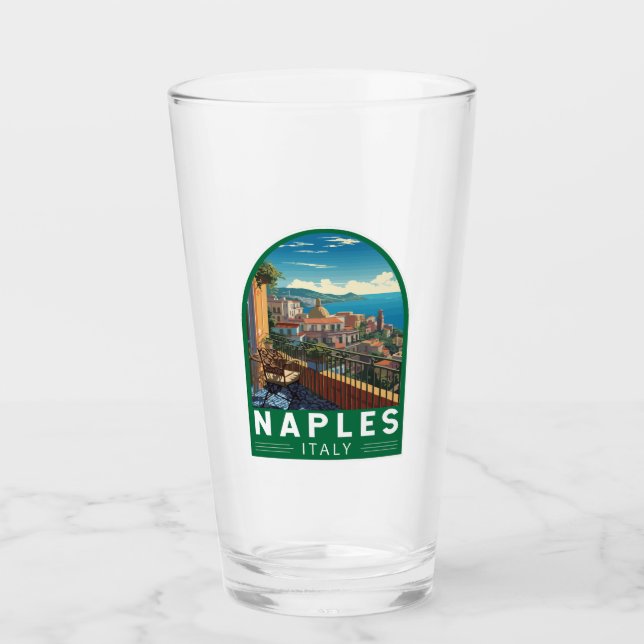 Verre Naples Italie Travel Art Vintage (Devant)