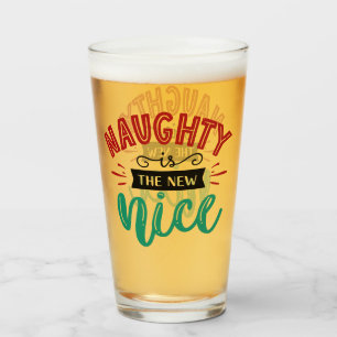 Verre Naughty est New Nice   Fêtes de Noël amusantes