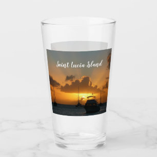 Verre Navires et Sunset Tropical Seascape