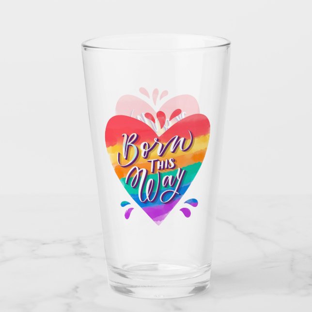 Verre Né de cette façon Rainbow Heart (Devant)