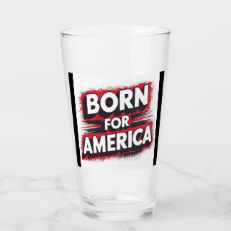 Verre "Né pour la Mug patriotique américaine"