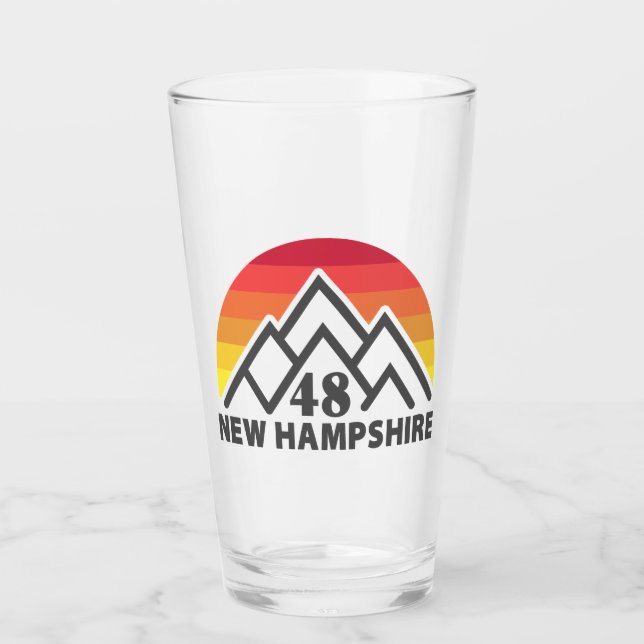 Verre New Hampshire 48 Retro Mountain (Devant)