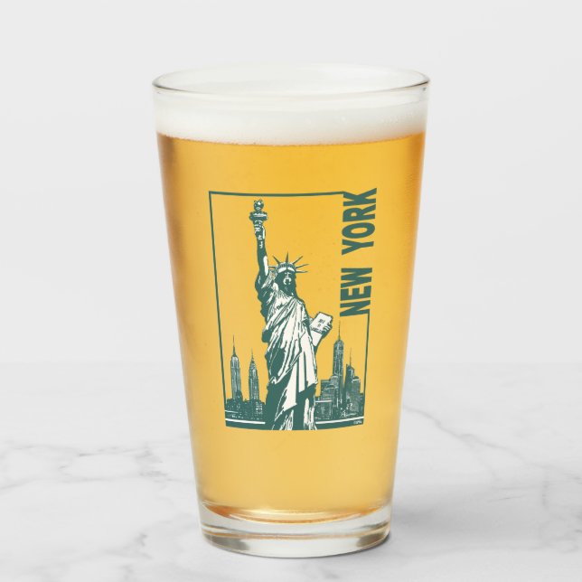 Verre New York-Statue de la Liberté (Devant (rempli))