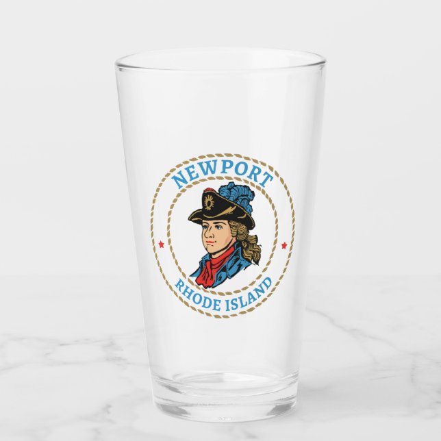 Verre Newport Rhode Island Colonial (Devant)