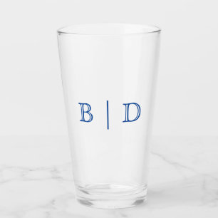 Verre N'importe quelle couleur - Deux lettres Monogram V